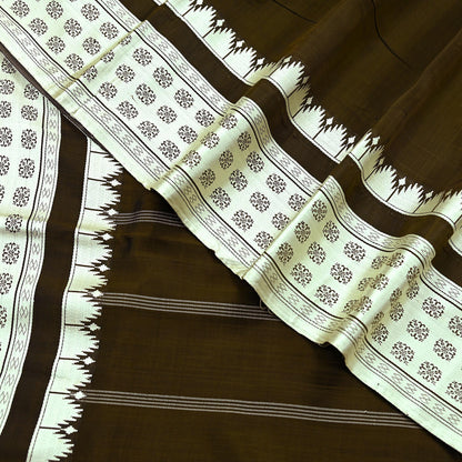 Indian Vintage Sari Green Mysore Silk Woven Sarees Craft Fabric 5Yd Ethnic South silk Dress Making Crafting Upcycle Quilting