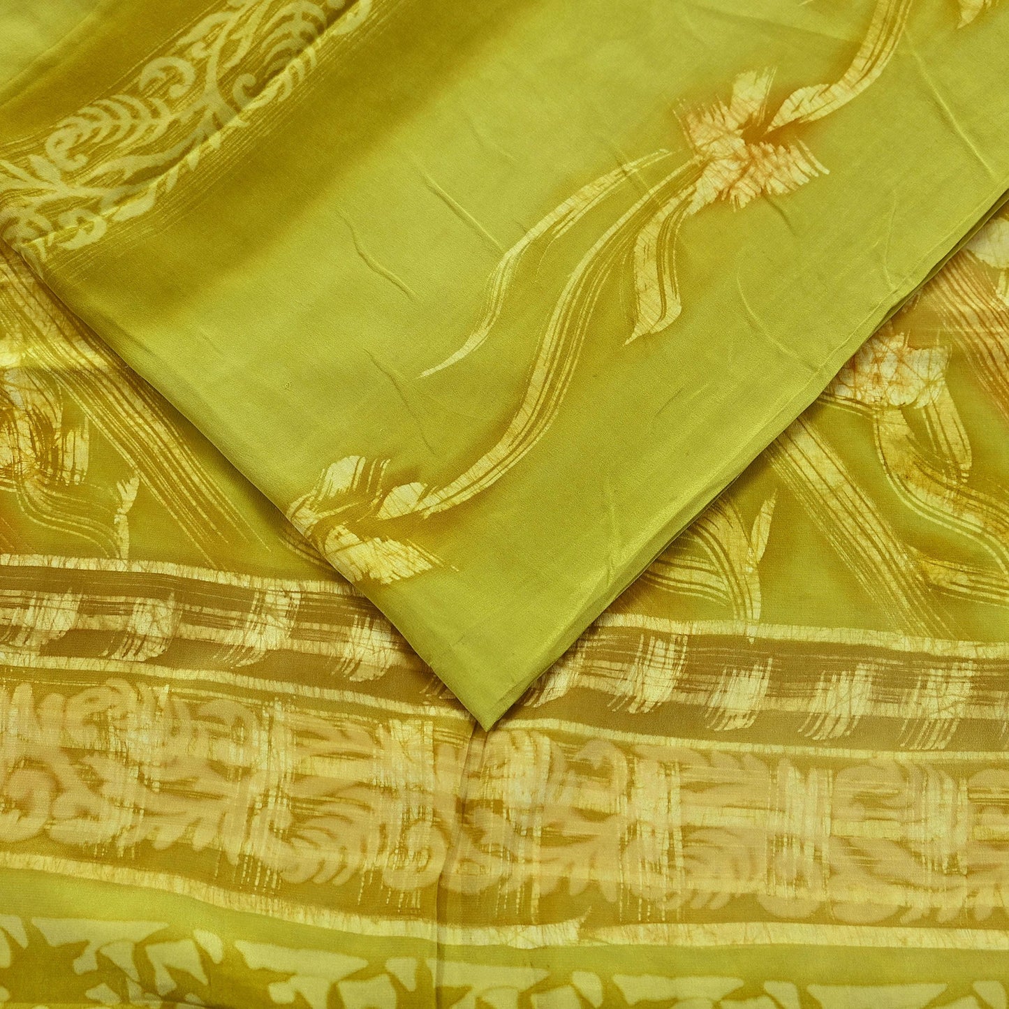 Indian Vintage Sari Green Pure Crepe Silk Printed Saree 5yd Sewing Floral Soft Craft Fabric Ethnic Wrap Dress Making For Crafting Quilting