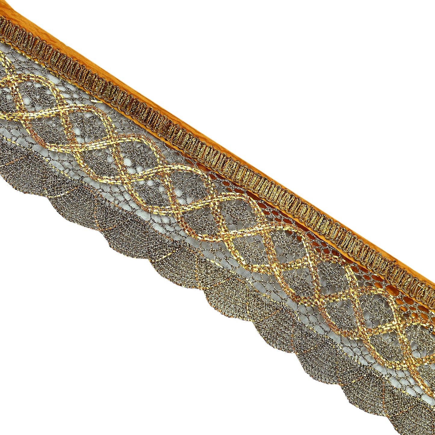 Indian Vintage Sari Border Hand Embroidered 1yd Craft Trim Lace Sewing Net/Mess Ribbon Recycled Sari Border Zari