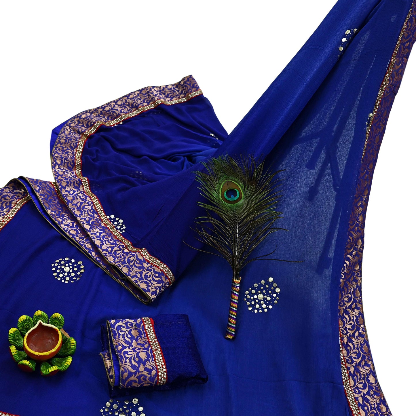 Indian Vintage Heavy Sarees Purple Pure Georgette Silk Hand Embroidered Sari Fabric 6Yd Sewing Ethnic Zardozi/dabka zari With Blouse Pcs