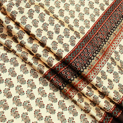 Indian Vintage Saree Beige Satin Printed Sari 5yd Sewing Floral Soft Craft Fabric Dressmaking For Crafting Quilting Upcycle