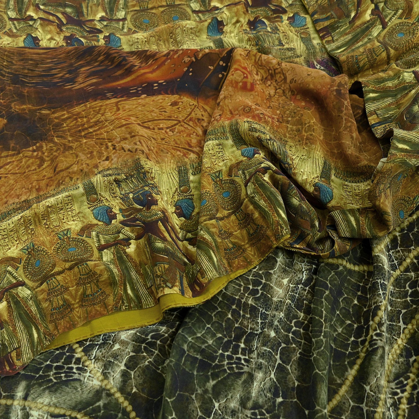 Indian Vintage Multi Saree Pure Georgette Silk Digital Printed Sari Sewing 5yd Craft Fabric Soft Floral Crafting Dress Making Quilting