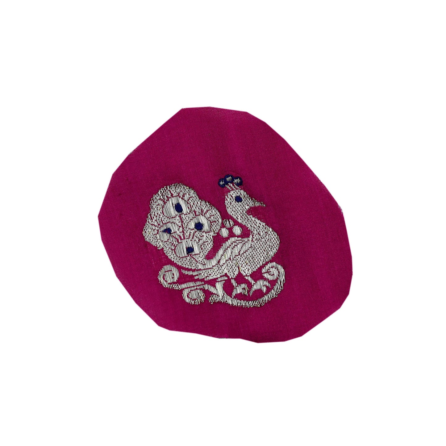 Vintage 4 Pcs Appliques Pink Sari Pure Silk Applique VERY OLD ANTIQUE Vintage Hand Woven Snippets Remnants Craft Journals India Rare
