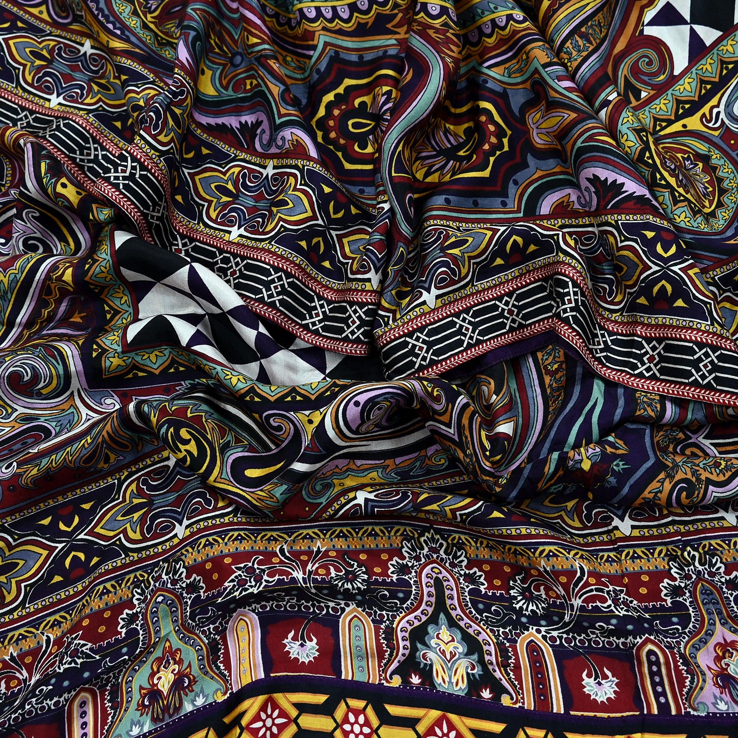 Women Indian Vintage Dupatta Long Stole Pure silk Digital Printed Dupatta Veil Scarves soft Boho Wrap Dressmaking Floral