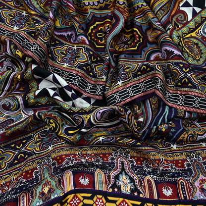 Women Indian Vintage Dupatta Long Stole Pure silk Digital Printed Dupatta Veil Scarves soft Boho Wrap Dressmaking Floral