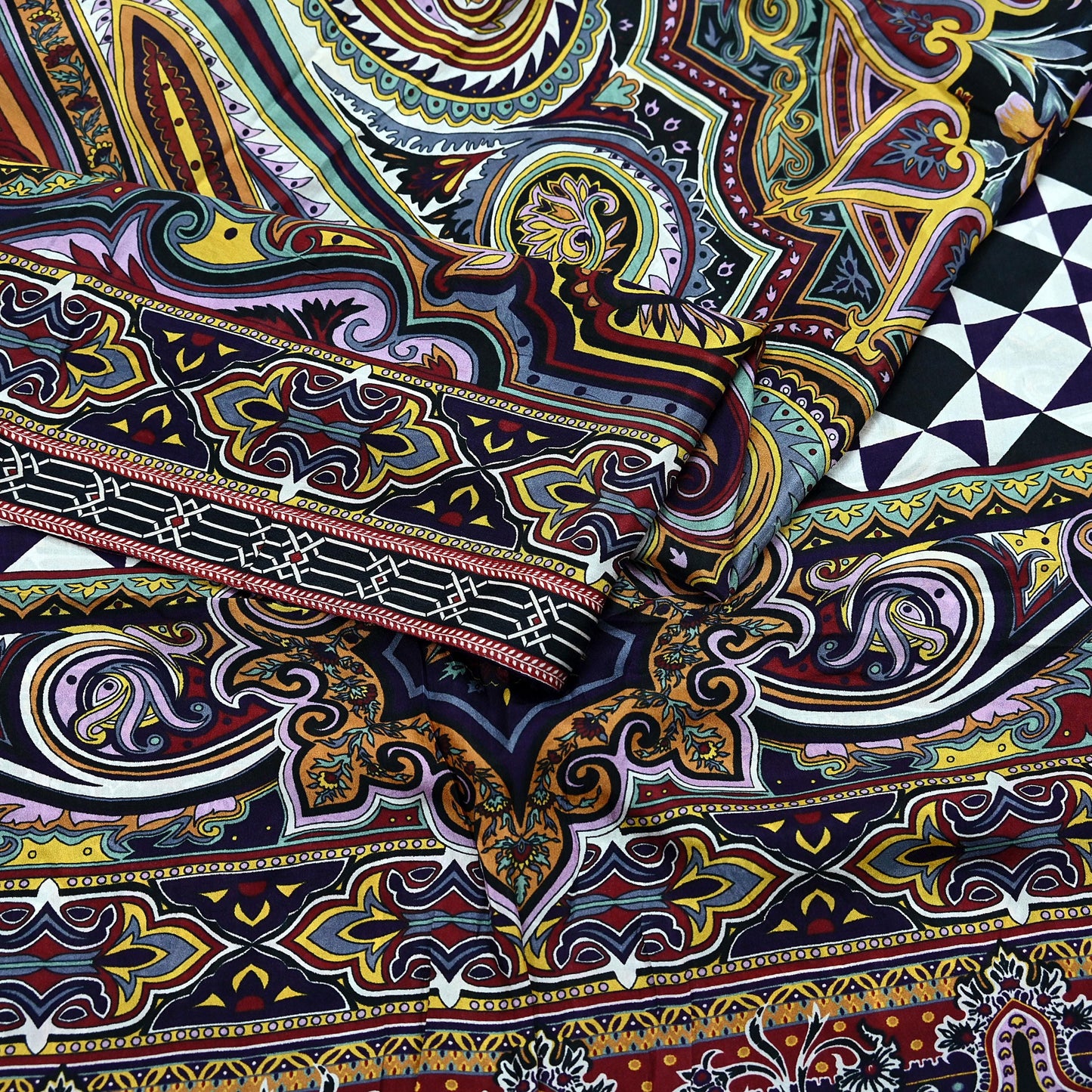 Women Indian Vintage Dupatta Long Stole Pure silk Digital Printed Dupatta Veil Scarves soft Boho Wrap Dressmaking Floral