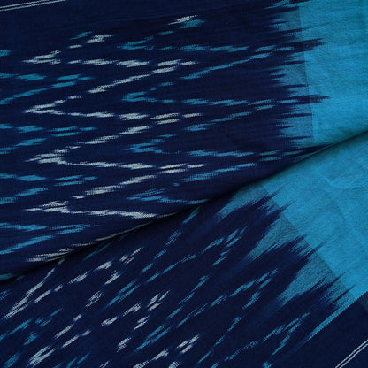 Indian Vintage Dupatta Blue Long Stole Hand woven Sambalpuri Ikat Hijab Pure Cotton Scarves Veil