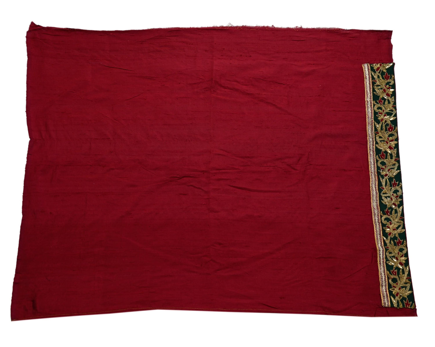 Indian New Saree Pure Chanderi Silk & Satin Silk Hand Embroidered Sabyasachi Designer Sari 6Yd Soft Ethnic Zardozi/ With Blouse Fabric