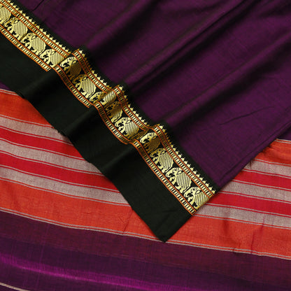 Indian Vintage Dupatta Purple Long Stole Woven Pure Cotton Scarves Veil Soft Fringes Scarf
