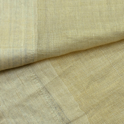 Indian Vintage Beige Dupatta Long Stole Block Print Pure Chanderi Silk Scarves Veil Floral Design Upcycle Party wear hijab Zari Border
