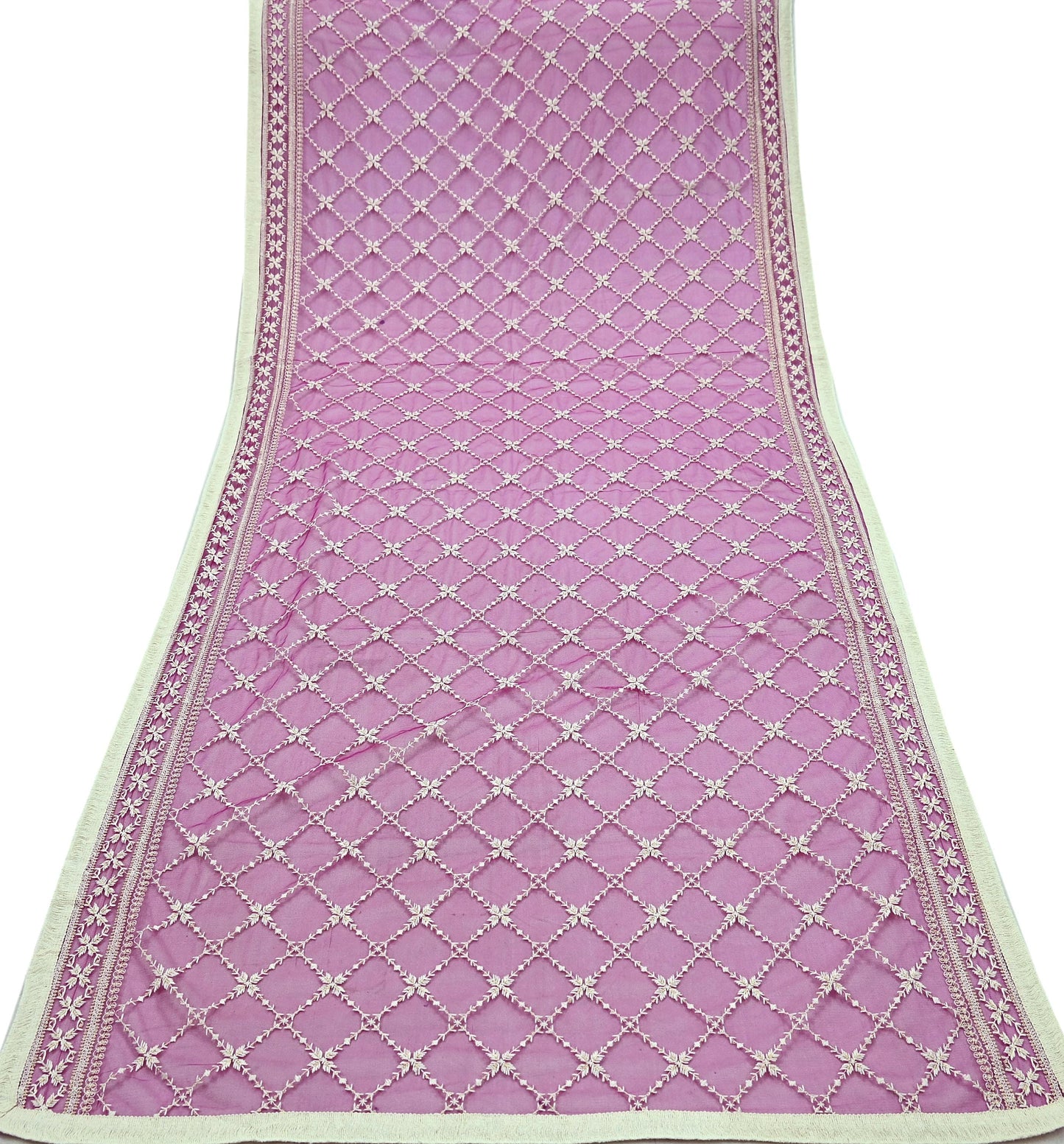 Indian Vintage Rani Pink Dupatta Long Stole Net Mess Hand Embroidered Scarves Veil Hijab Sequins Wedding stole veil hijab