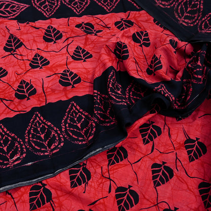 Indian Vintage Sari Black & Peach Printed 100% Pure Cotton Saree Craft Fabric 5Yd Sewing Sarong Wrap Boho Floral Dress making Quilting Soft