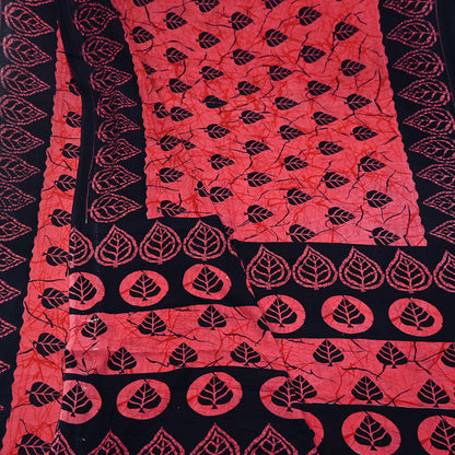 Indian Vintage Sari Black & Peach Printed 100% Pure Cotton Saree Craft Fabric 5Yd Sewing Sarong Wrap Boho Floral Dress making Quilting Soft