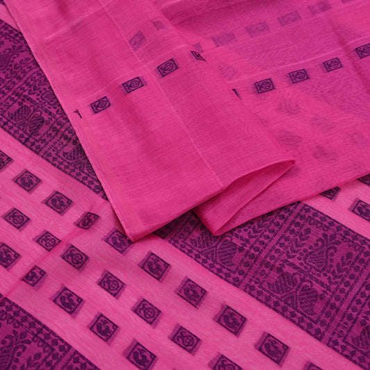 Indian Vintage Sari Pink Pure chanderi Silk Hand Woven Sarees Craft Fabric 5Yd Floral Soft Bollywood Sarees Crafting Upcycle