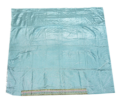 Indian Pre-owned Blue & Yellow Pure Silk Net/Mesh Hand Embroidered Lehenga 3pcs Set Bridal Party Wear With Blouse/Dupatta Bollywood Lehenga