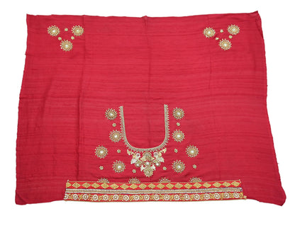 Indian Heavy Wedding Red & Purple Net/Mesh Hand Embroidered Lehenga 3pcs Set Designer By Anamika Khanna Party Wear