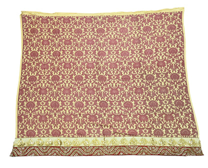 Indian New Heavy Multi Colored Pure Silk/Net Hand Embroidered Lehenga 3pcs Set By Designer Sabyasachi Bridal Wear With Blouse Fabric