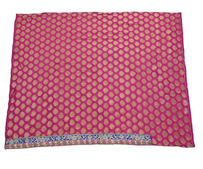 Indian New Heavy Magenta & Orange Pure Chanderi Silk/Net Hand Embroidered Lehenga 3pcs Set By Designer Sabyasachi Bridal Wear Blouse