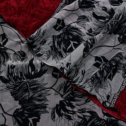 Indian Vintage Saree Pure Crepe Silk Printed Sari Craft Fabric 5yd Sewing Floral Soft Dress making For Crafting Quilting