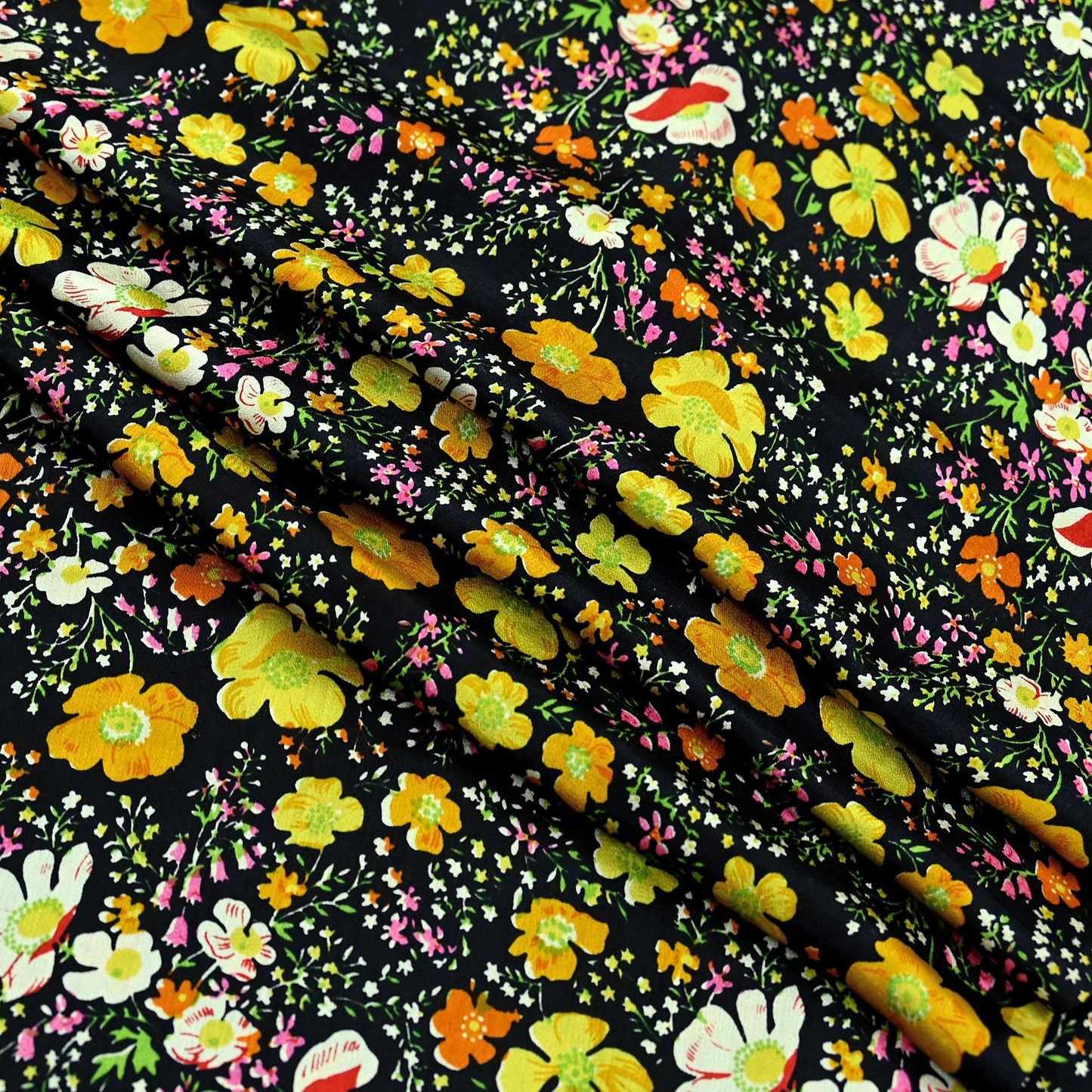 Indian Vintage Sari Black Printed 100% Pure Satin Silk Sarees 5yd Sewing Craft Fabric Dress Making Wrap Upcycle Quilting Crafting