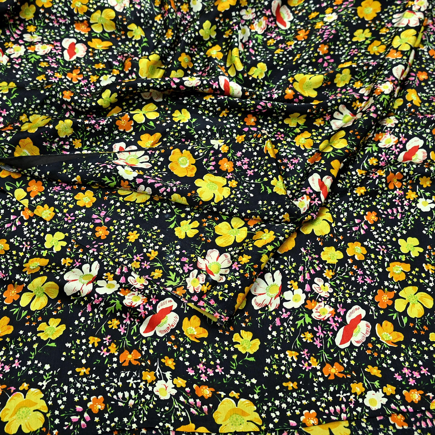 Indian Vintage Sari Black Printed 100% Pure Satin Silk Sarees 5yd Sewing Craft Fabric Dress Making Wrap Upcycle Quilting Crafting