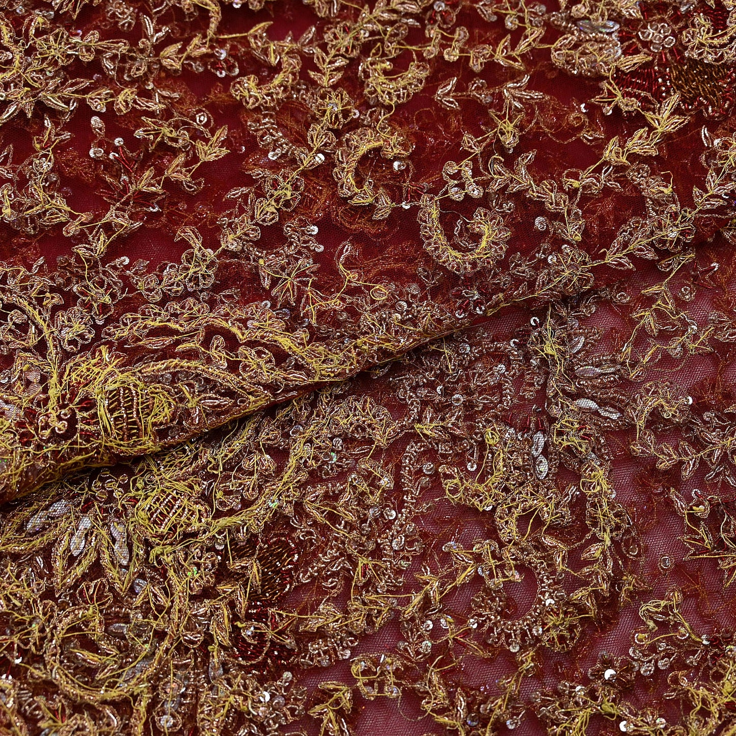 Indian Vintage Heavy Bridal Maroon Dupatta Net Mesh Long Stole Hand Embroidered Scarves Zardozi Dabka Zari Wedding dupatta veil hijab