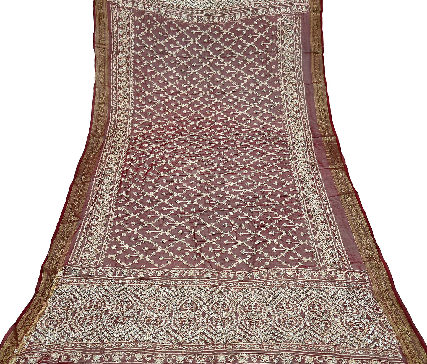 Women Indian Vintage Dupatta Maroon Long Stole Blend Cotton Woven Bandhani Veil Scarves soft Boho Wrap Bridal/ Wedding Hijab