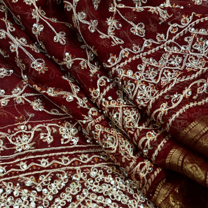 Women Indian Vintage Dupatta Maroon Long Stole Blend Cotton Woven Bandhani Veil Scarves soft Boho Wrap Bridal/ Wedding Hijab