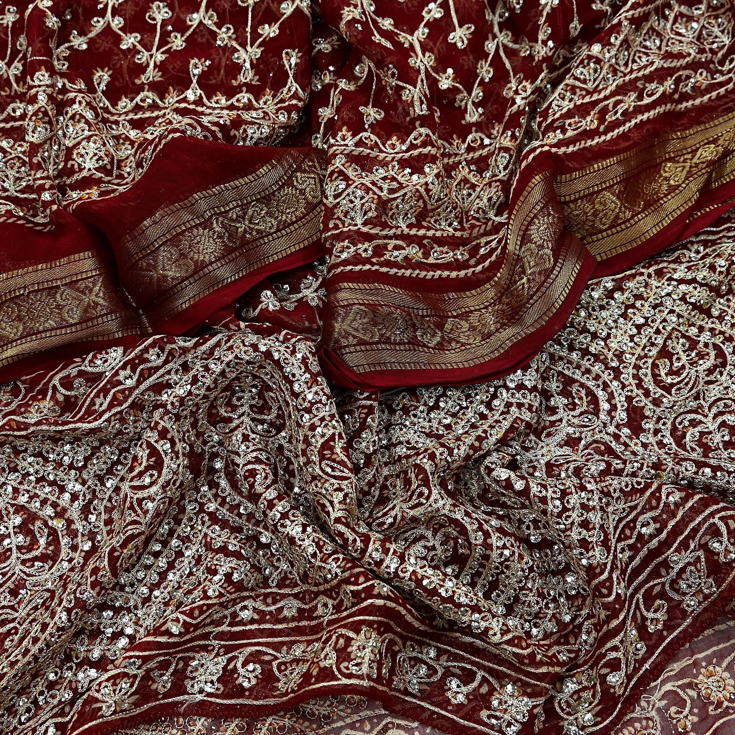 Women Indian Vintage Dupatta Maroon Long Stole Blend Cotton Woven Bandhani Veil Scarves soft Boho Wrap Bridal/ Wedding Hijab