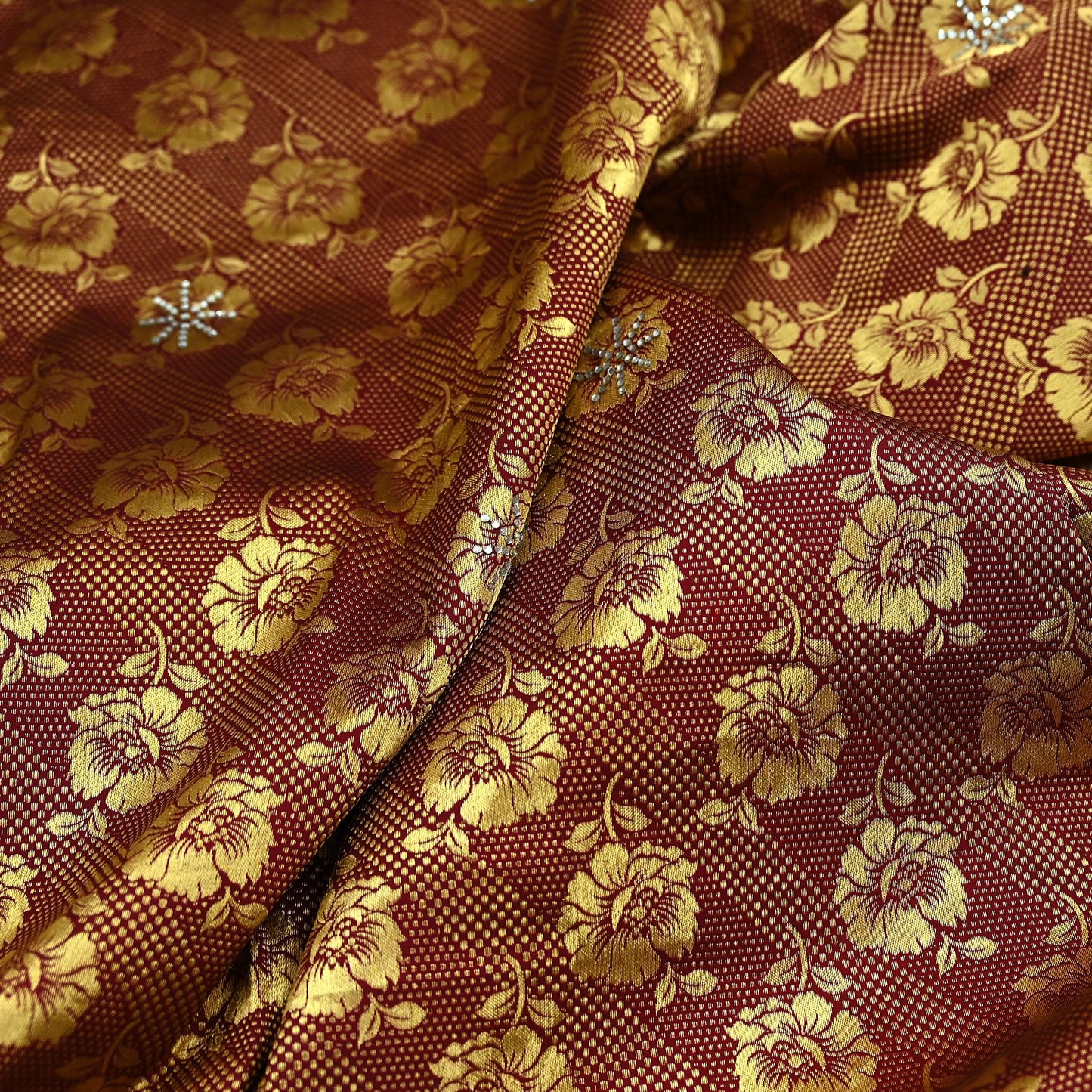 Indian Vintage Heavy Maroon Saree 100% Pure Silk Hand Woven Kanjeevaram Sari 5yd Ethnic Zari Premium Wedding Saree With Blouse Fabric