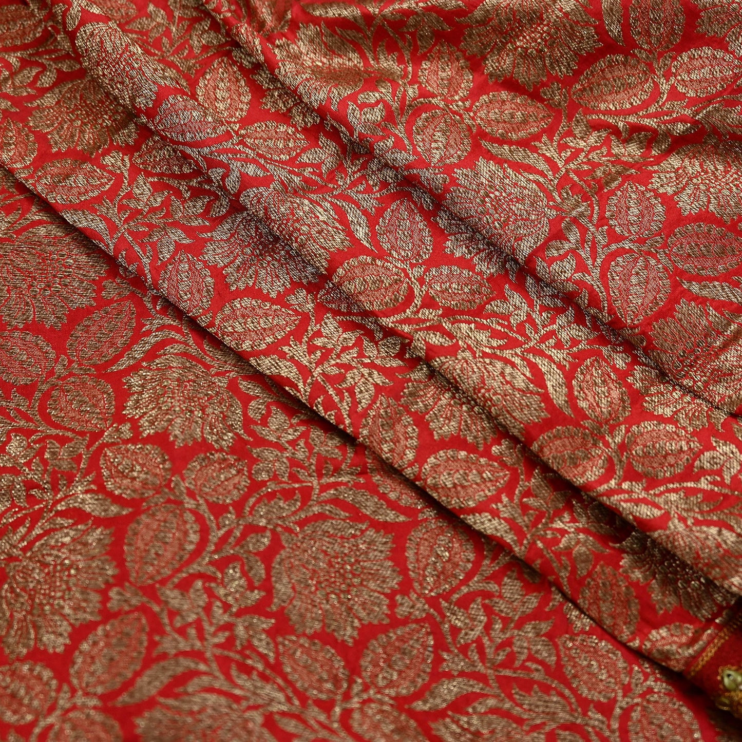 Indian Antique Vintage Heavy Red Dupatta Pure Silk Long Stole Hand Woven Banarasi Veil Scarves Zari Stole Ethnic Wear Bridal Hijab
