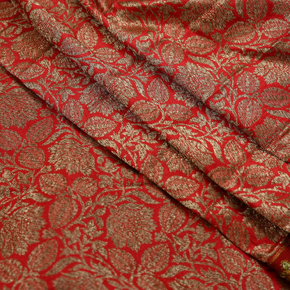 Indian Antique Vintage Heavy Red Dupatta Pure Silk Long Stole Hand Woven Banarasi Veil Scarves Zari Stole Ethnic Wear Bridal Hijab