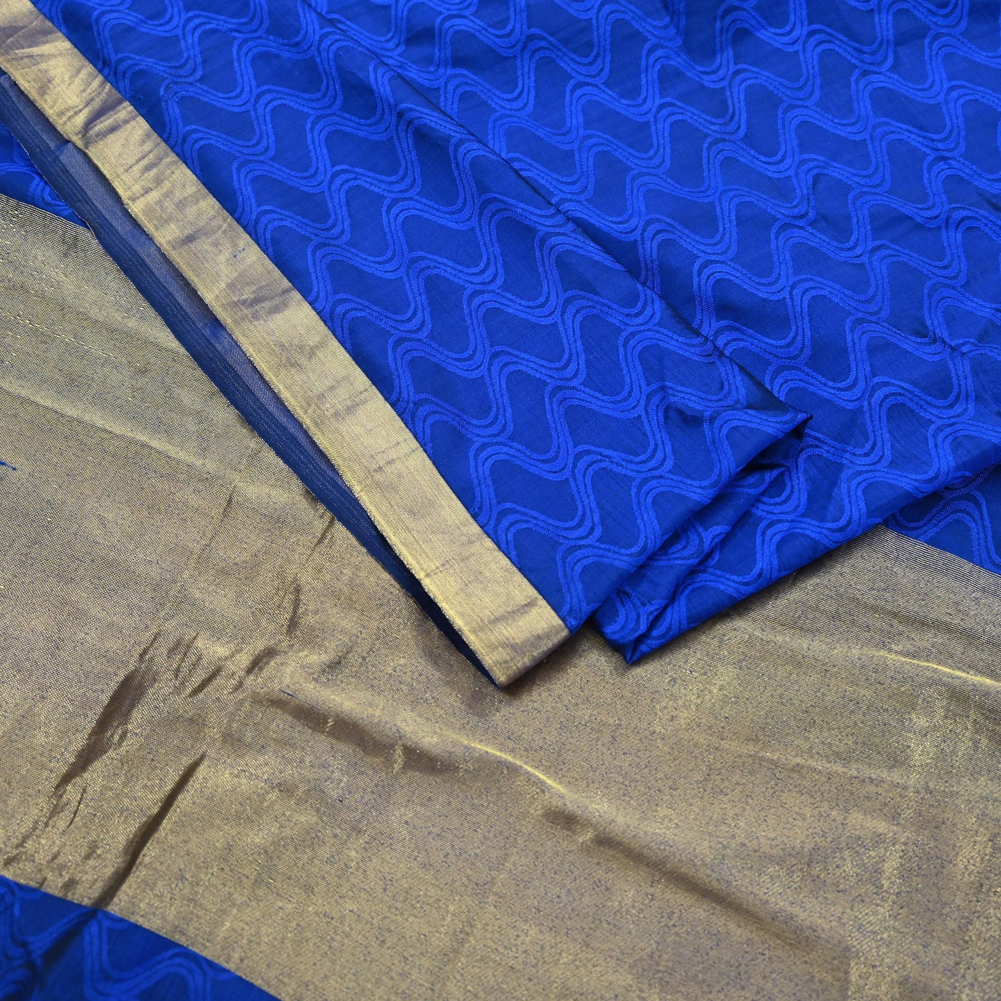 Indian Vintage Heavy Blue Kanjivaram Saree 100% Pure Silk Zari 5Yd Floral Crafting Dress making Crafting Quilting Bollywood Saree