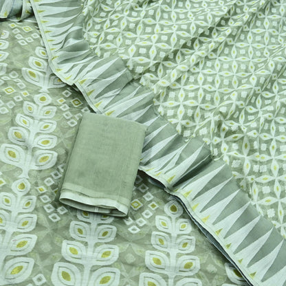 Indian Vintage Sarees Gray Cotton Hand Woven Jamdani Sari 5yd Ethnic Floral Craft Fabric Dress making Upcycle Crafting Quilting