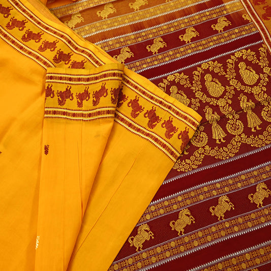 Indian Vintage Sari Pure Cotton Hand Woven Sarees Craft Fabric 5yd Ethnic Crafting Quilting Dress Making Quilting Upcycle