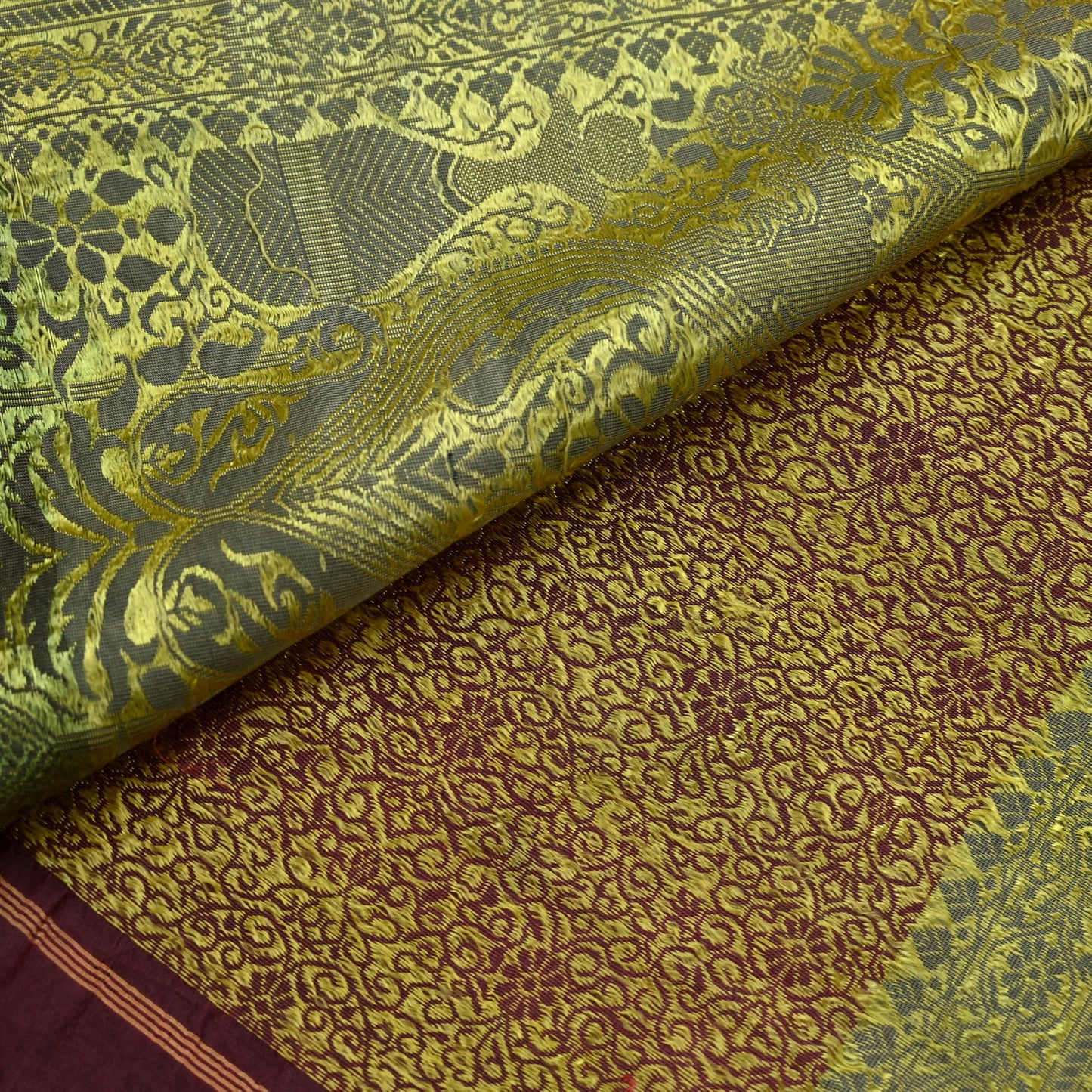 Indian Vintage Sari Gray & Purple 100% Pure Silk Hand Woven Sarees Craft Fabric 5Yd Ethnic Sewing Dress making Crafting Quilting Upcycle