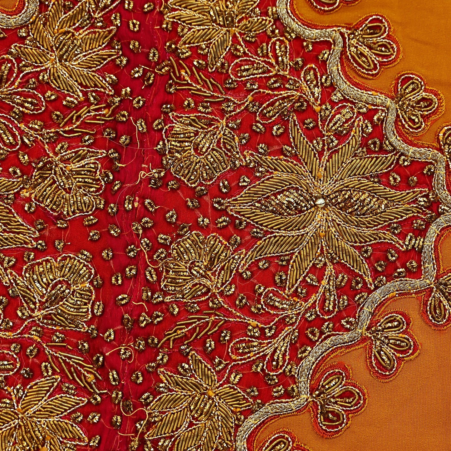 Indian Vintage Pink Pure Crepe Silk Appliques  Set of 1 | Hand-Embroidered Floral Patches with Zardozi,Dabka, Zari,for Craft, Journals