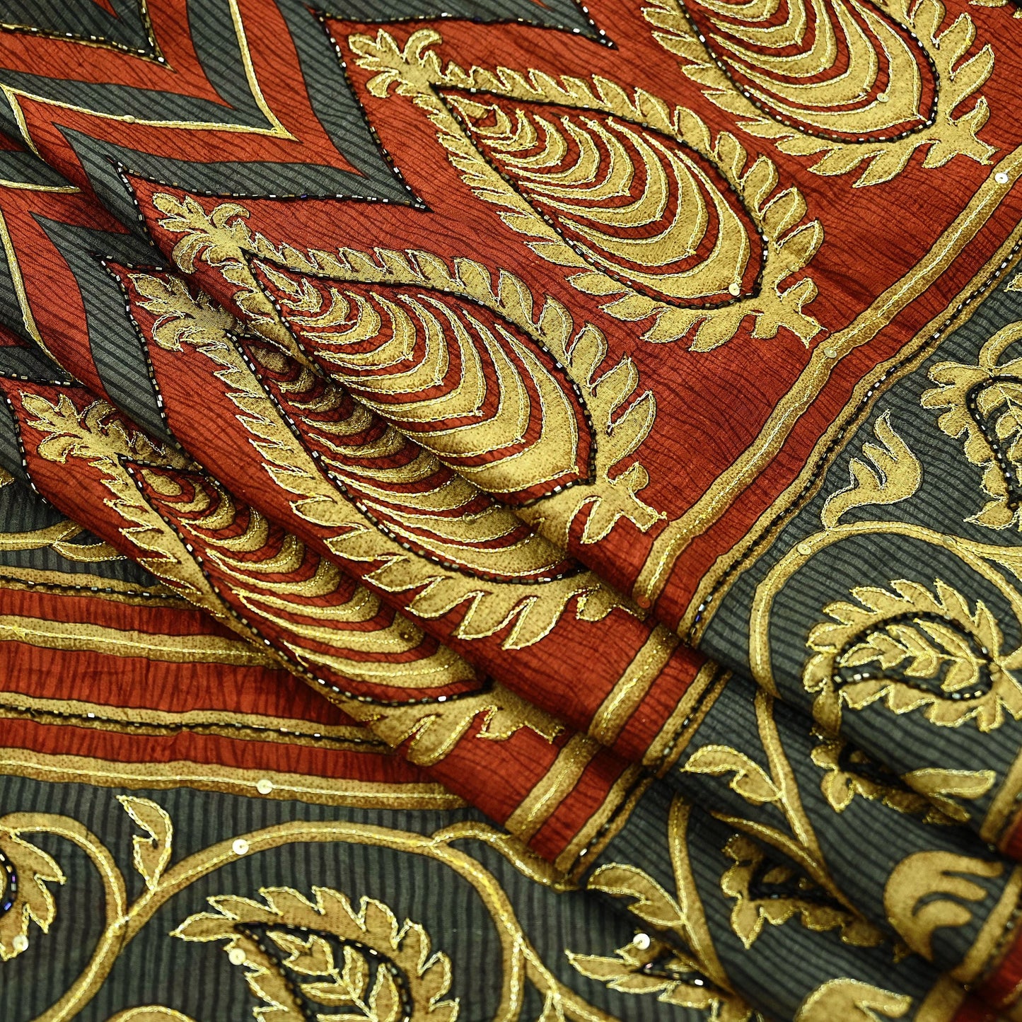 Indian Vintage Sari Pure Silk Hand Embroidered Sarees 5Yd Craft Fabric Sewing soft Quilting Crafting Upcycle Ethnic Bollywood sarees