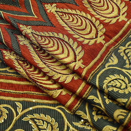 Indian Vintage Sari Pure Silk Hand Embroidered Sarees 5Yd Craft Fabric Sewing soft Quilting Crafting Upcycle Ethnic Bollywood sarees