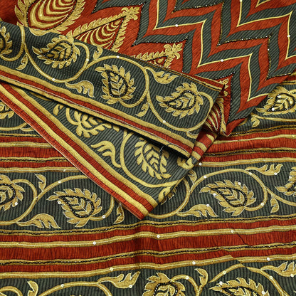 Indian Vintage Sari Pure Silk Hand Embroidered Sarees 5Yd Craft Fabric Sewing soft Quilting Crafting Upcycle Ethnic Bollywood sarees