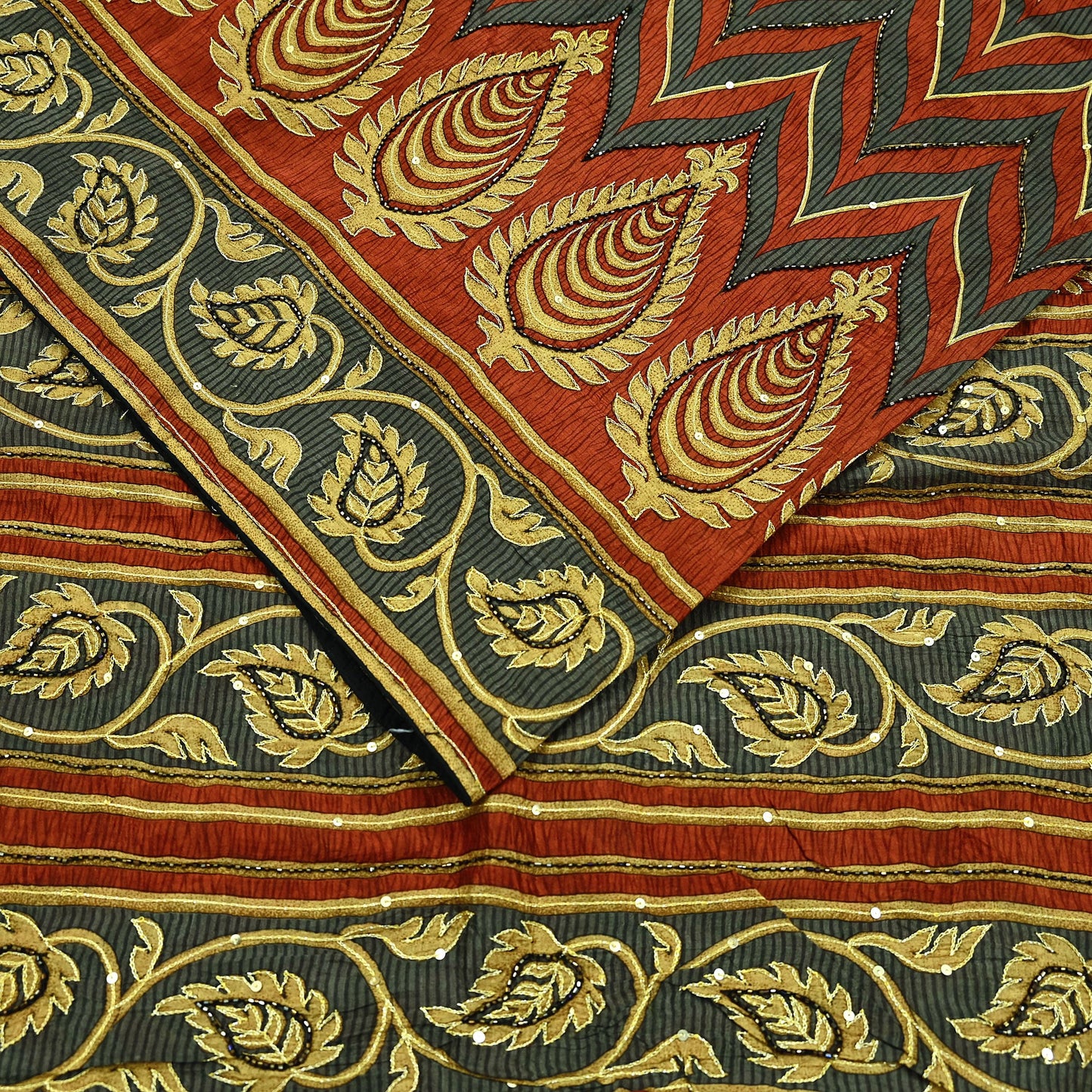 Indian Vintage Sari Pure Silk Hand Embroidered Sarees 5Yd Craft Fabric Sewing soft Quilting Crafting Upcycle Ethnic Bollywood sarees