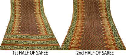 Indian Vintage Sari Pure Silk Hand Embroidered Sarees 5Yd Craft Fabric Sewing soft Quilting Crafting Upcycle Ethnic Bollywood sarees