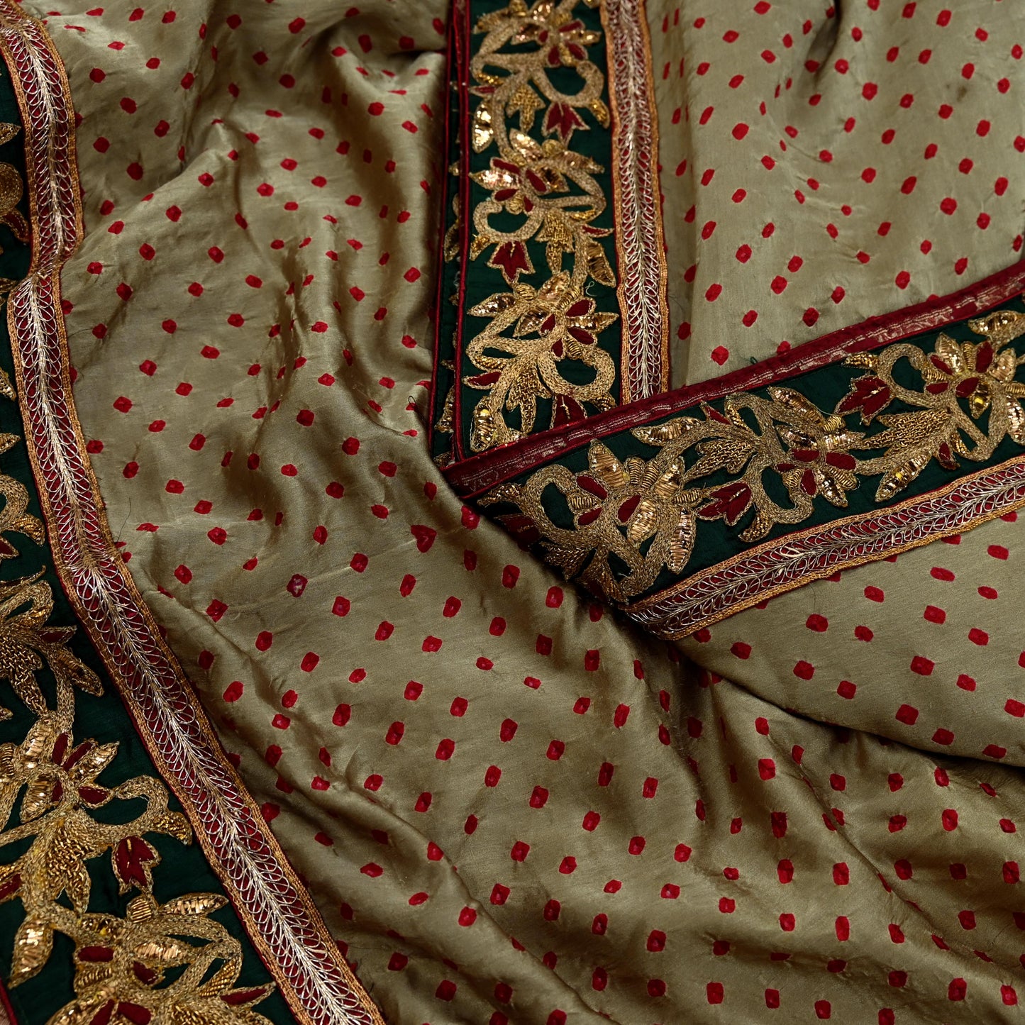 Indian New Saree Pure Chanderi Silk & Satin Silk Hand Embroidered Sabyasachi Designer Sari 6Yd Soft Ethnic Zardozi/ With Blouse Fabric