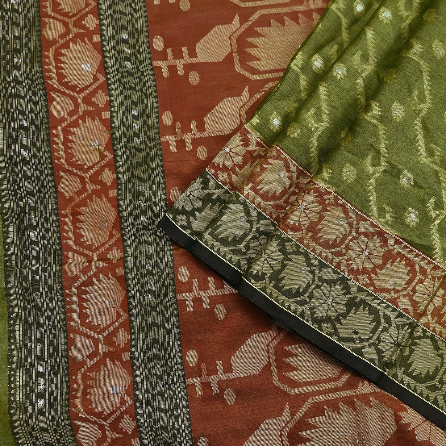 Indian Vintage Sari Pure Tussar Silk Hand Woven Sarees Craft Fabric 5Yd Sewing Ethnic Floral Dress Making Quilting For Crafting Upcycle