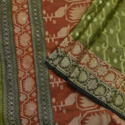 Indian Vintage Sari Pure Tussar Silk Hand Woven Sarees Craft Fabric 5Yd Sewing Ethnic Floral Dress Making Quilting For Crafting Upcycle