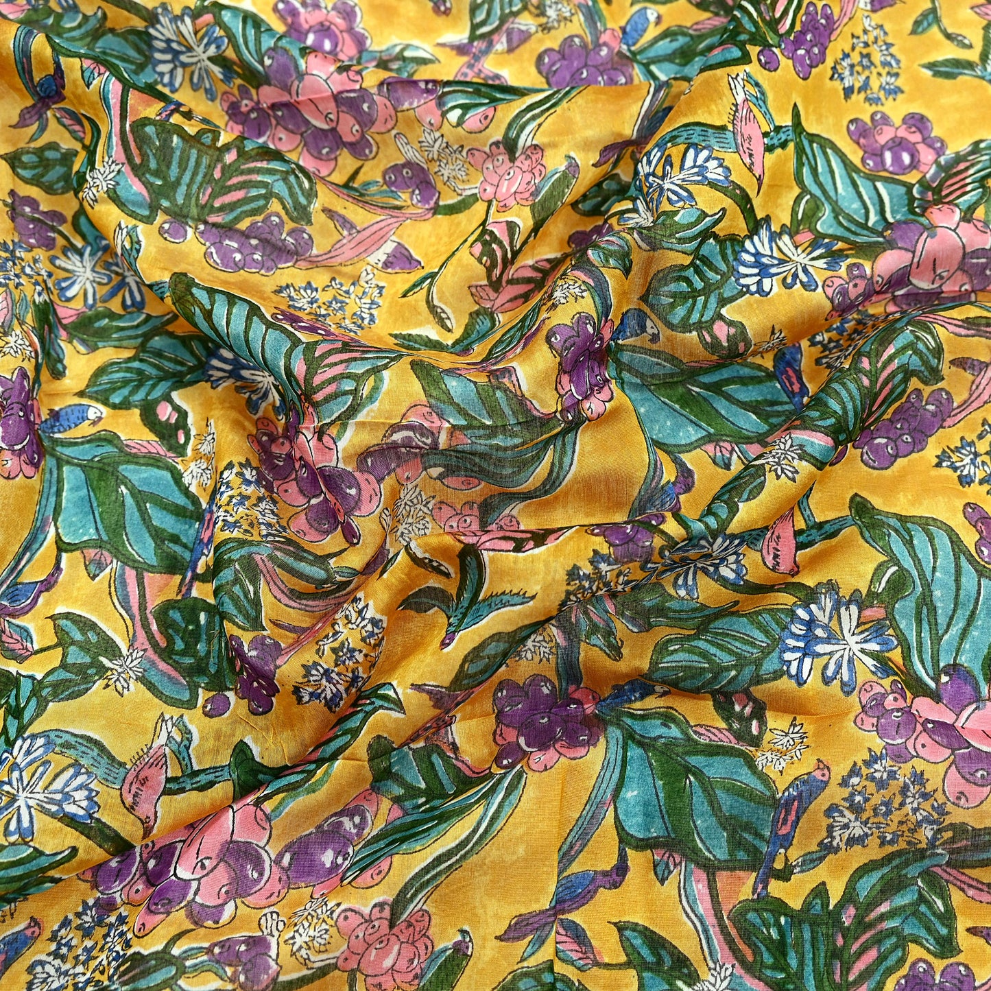 Indian Vintage Saffron Dupatta Long Stole Hand Block Print Pure Chanderi Silk Scarves Veil Golden Zari