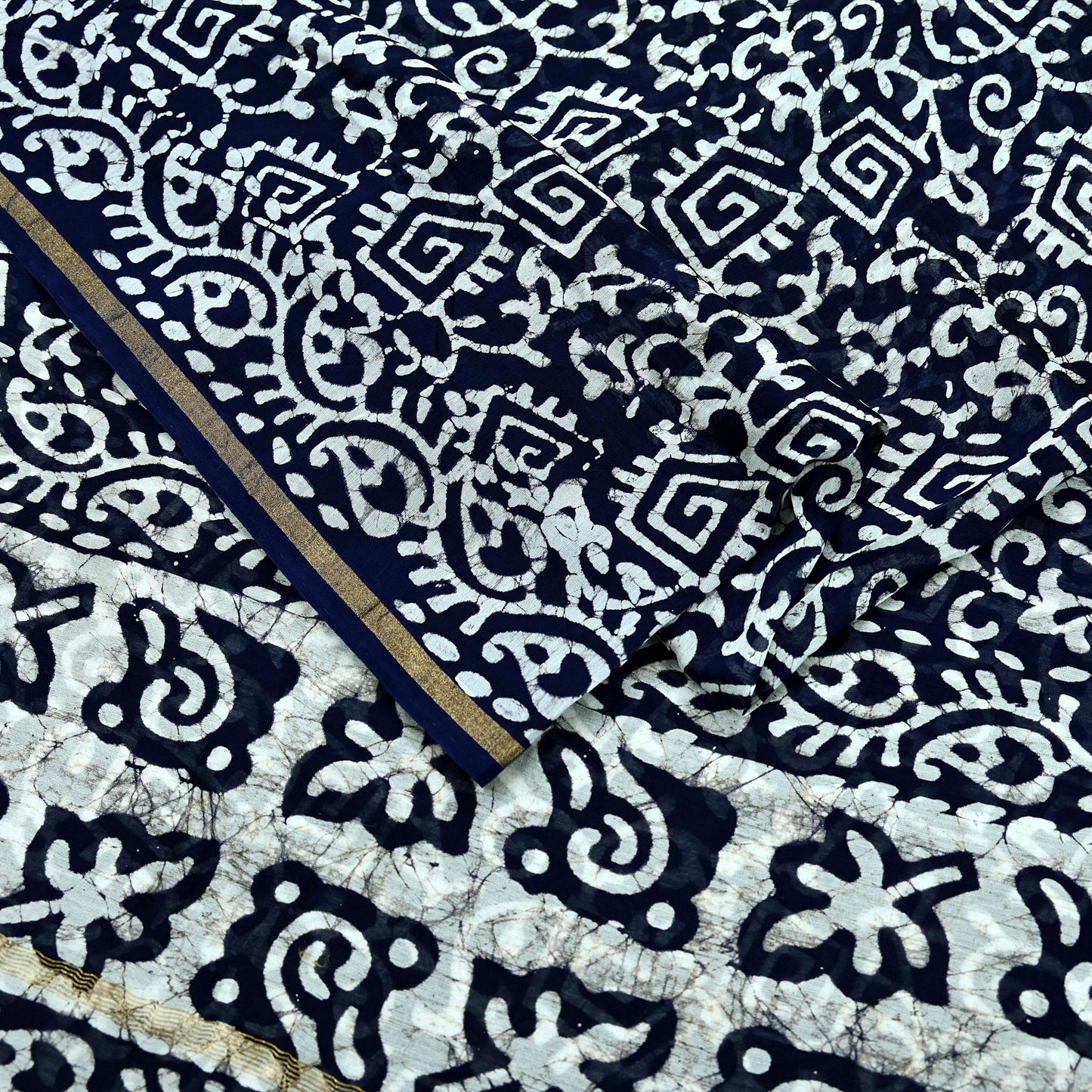 Indian Vintage Sari Blue & White Pure chanderi Silk Block Printed Sarees Craft Fabric 5Yd Floral Dress making bollywood silk sarees