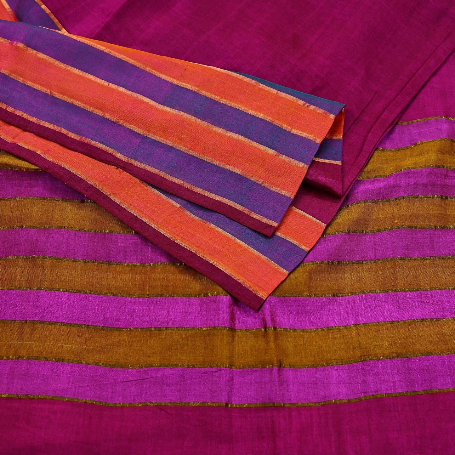 Indian Vintage Sari Purple Pure chanderi Silk Woven Sarees Craft Fabric 5Yd Soft Zari Border Bollywood Sarees Crafting Upcycle Dress making