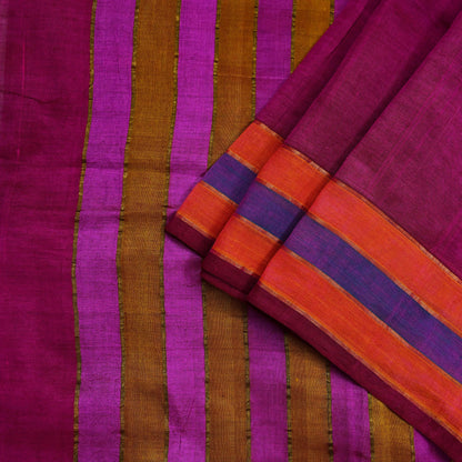 Indian Vintage Sari Purple Pure chanderi Silk Woven Sarees Craft Fabric 5Yd Soft Zari Border Bollywood Sarees Crafting Upcycle Dress making