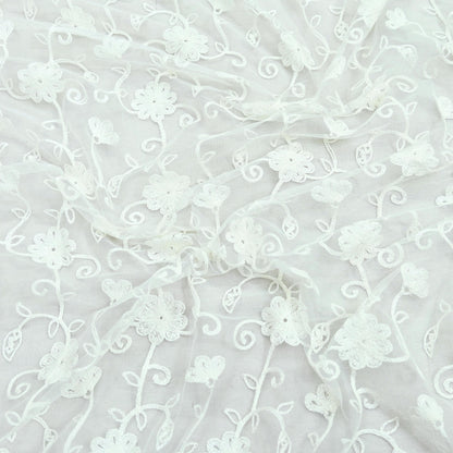 Indian Vintage White Dupatta Long Stole Net Mess Hand Embroidered Scarves Veil Hijab Sequins stole veil hijab